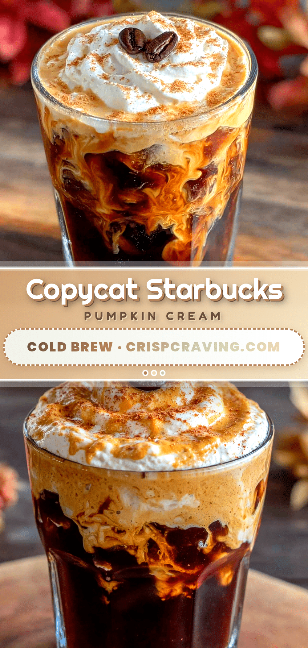 copycat Starbucks pumpkin cream cold foam coffee recipe