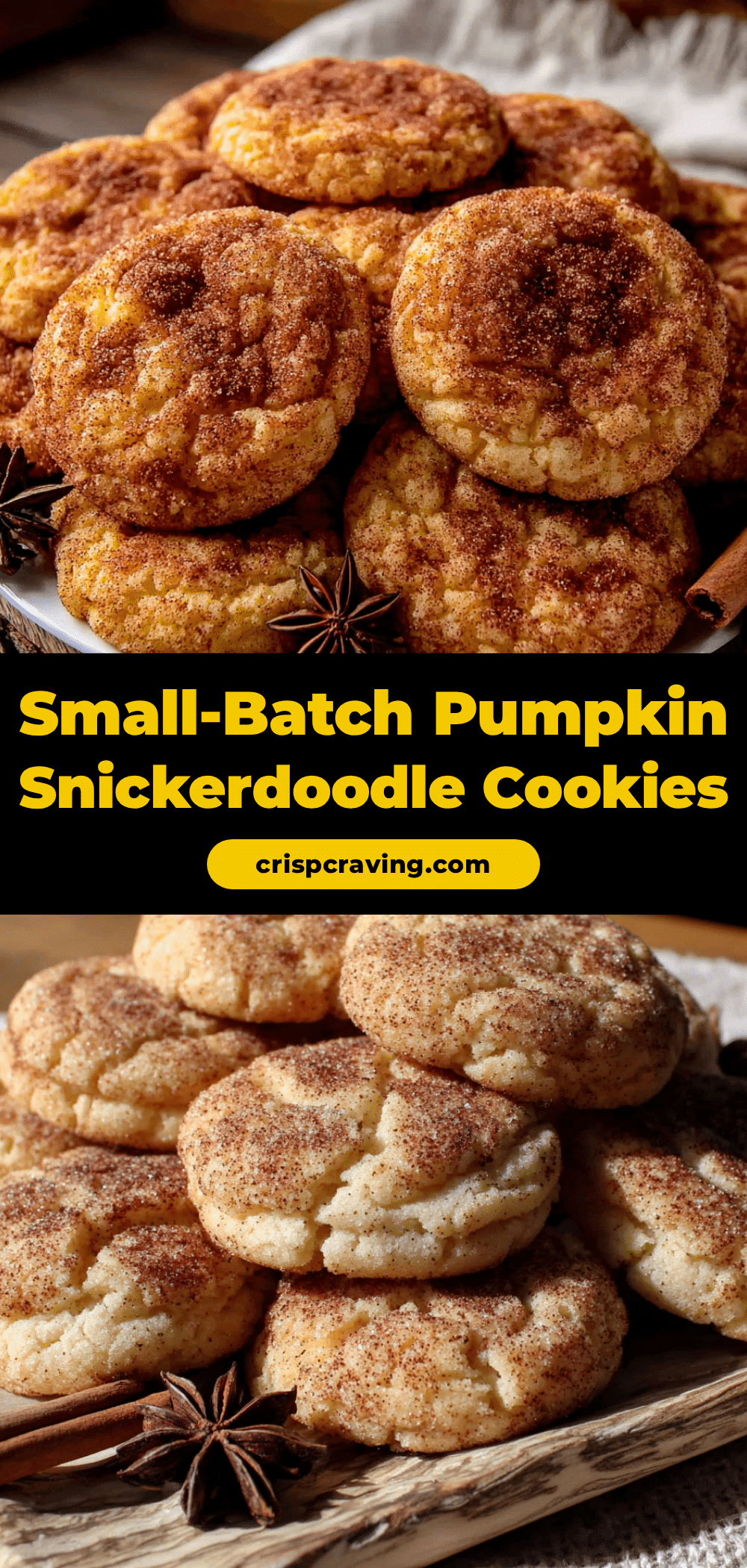 cozy pumpkin snickerdoodle cookies recipe