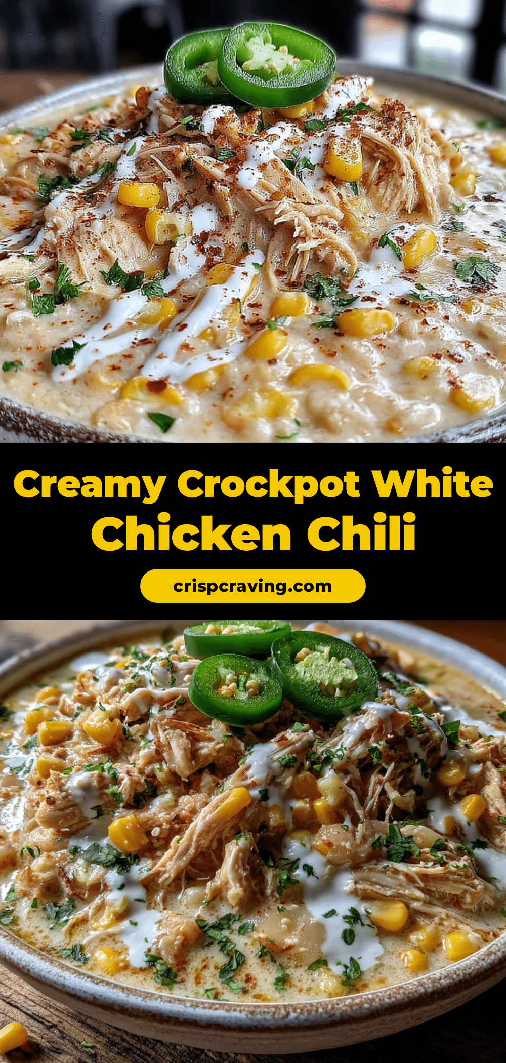 creamy crockpot white chicken chili with corn recipe