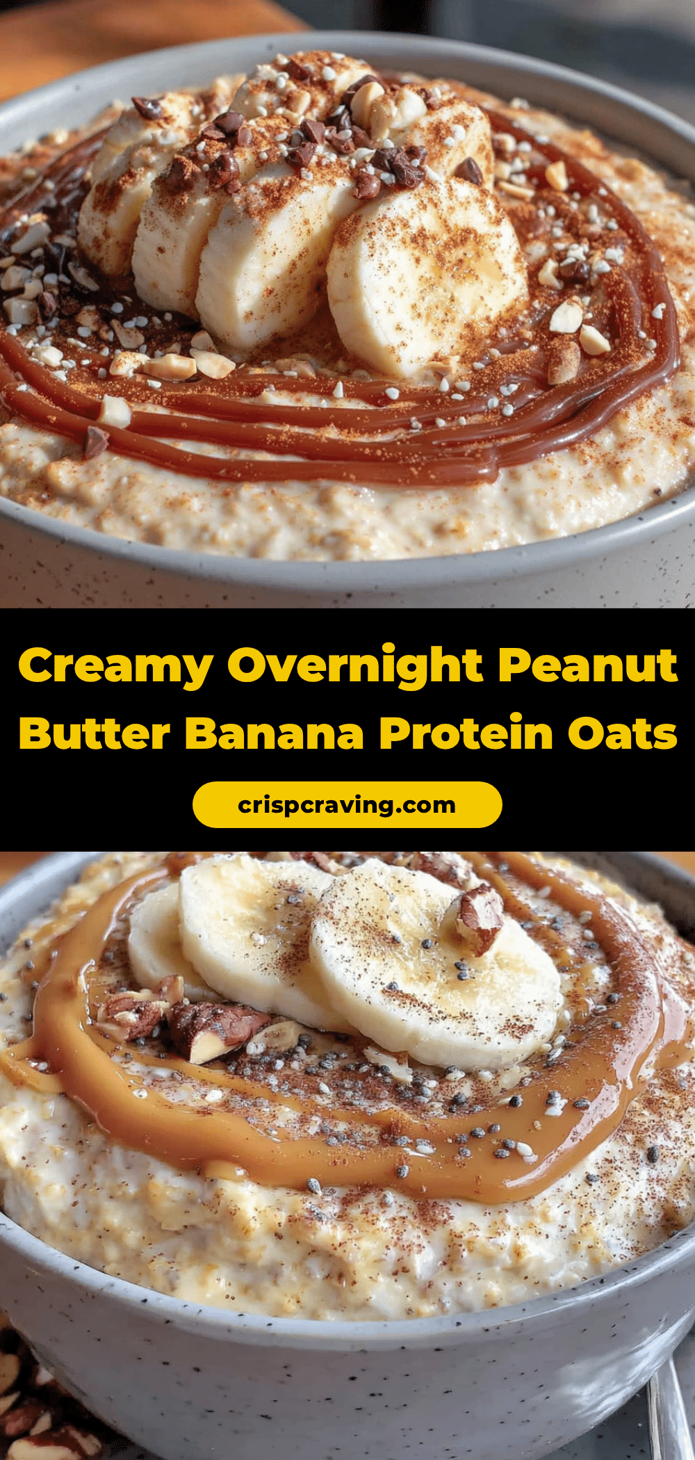 creamy overnight peanut butter protein oats recipe