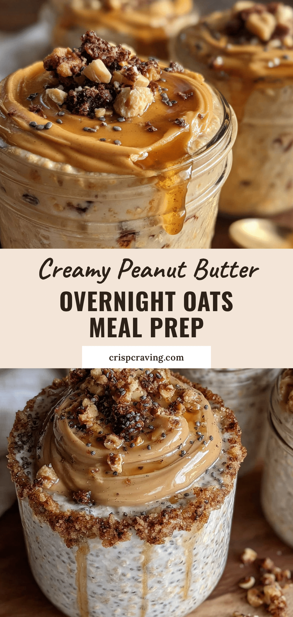 creamy peanut butter overnight oats recipe