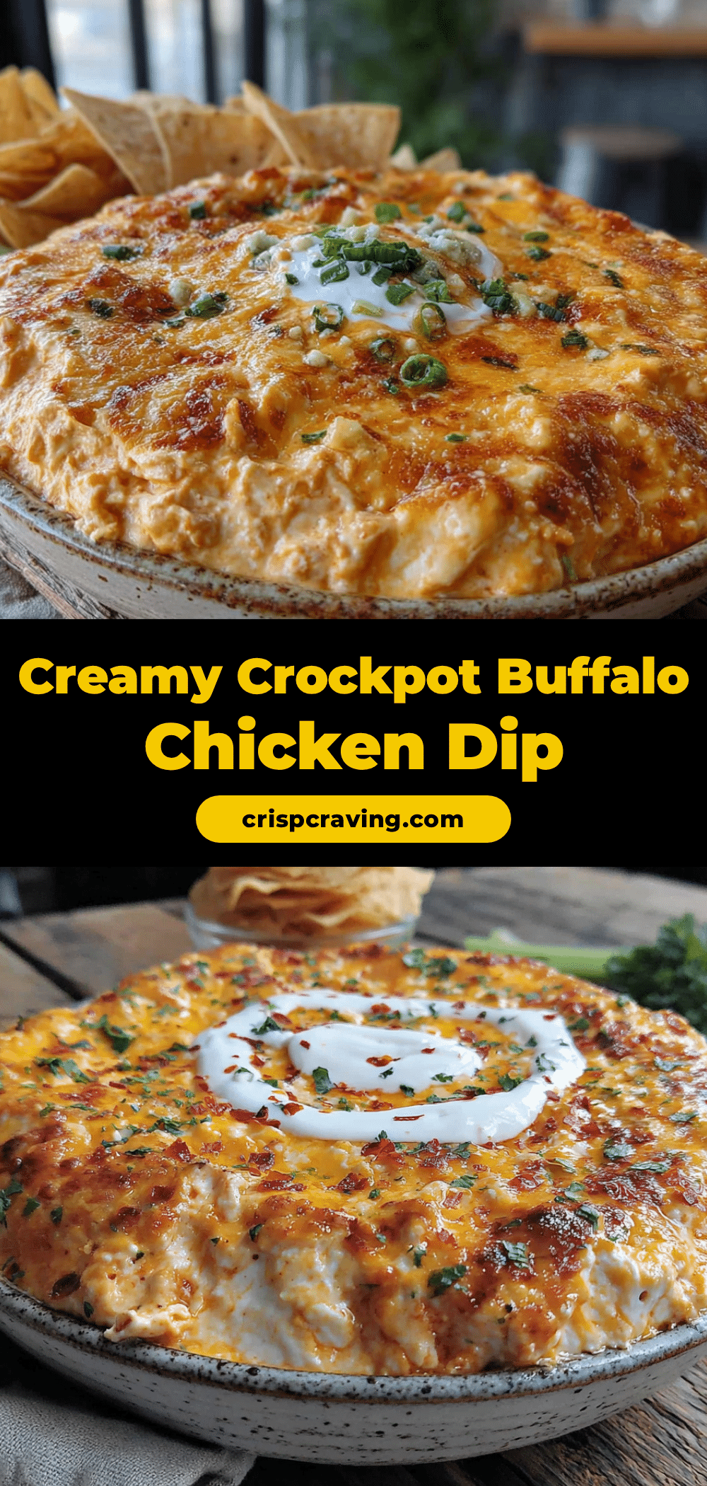 crockpot buffalo chicken dip with ranch recipe