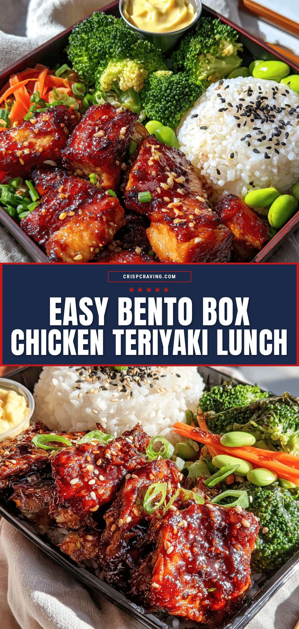 Easy Bento Box Chicken Teriyaki Lunch for Kids recipe