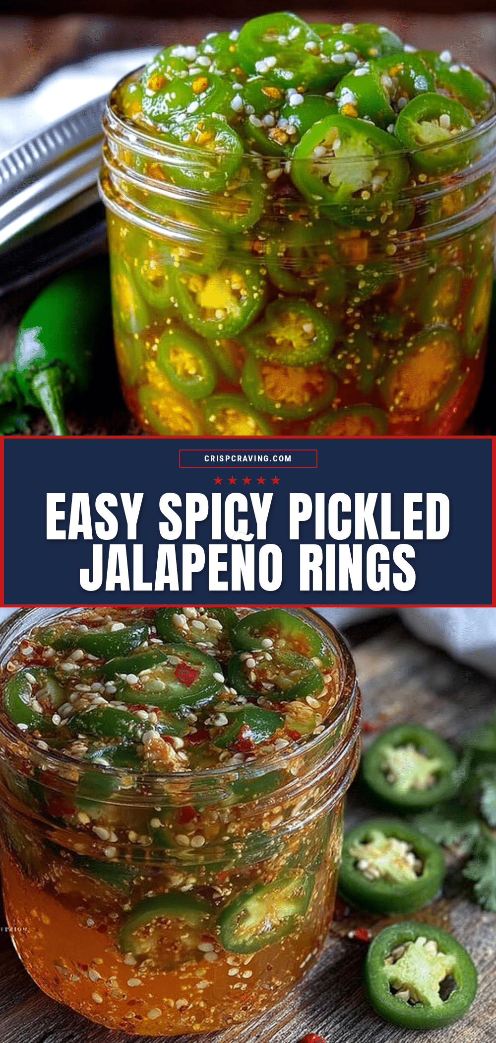 easy refrigerator pickled jalapeño rings recipe