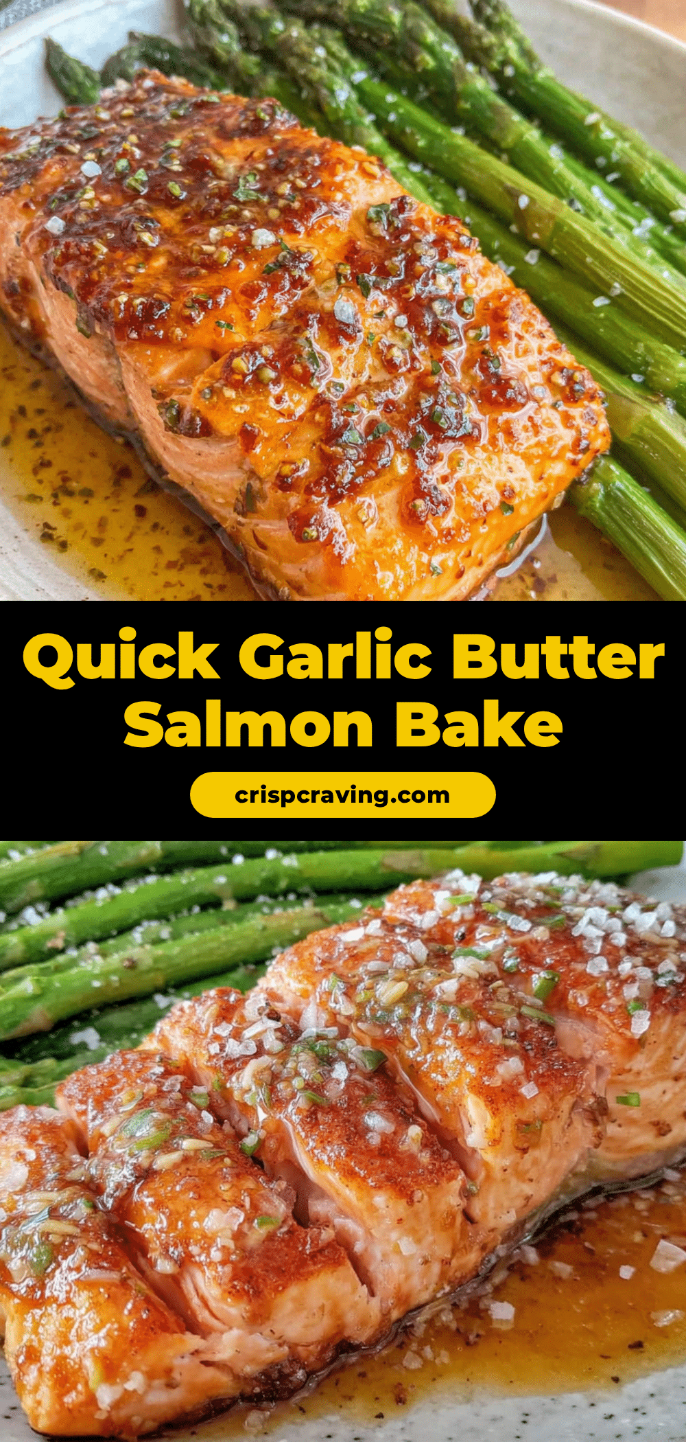 garlic butter baked salmon with asparagus recipe