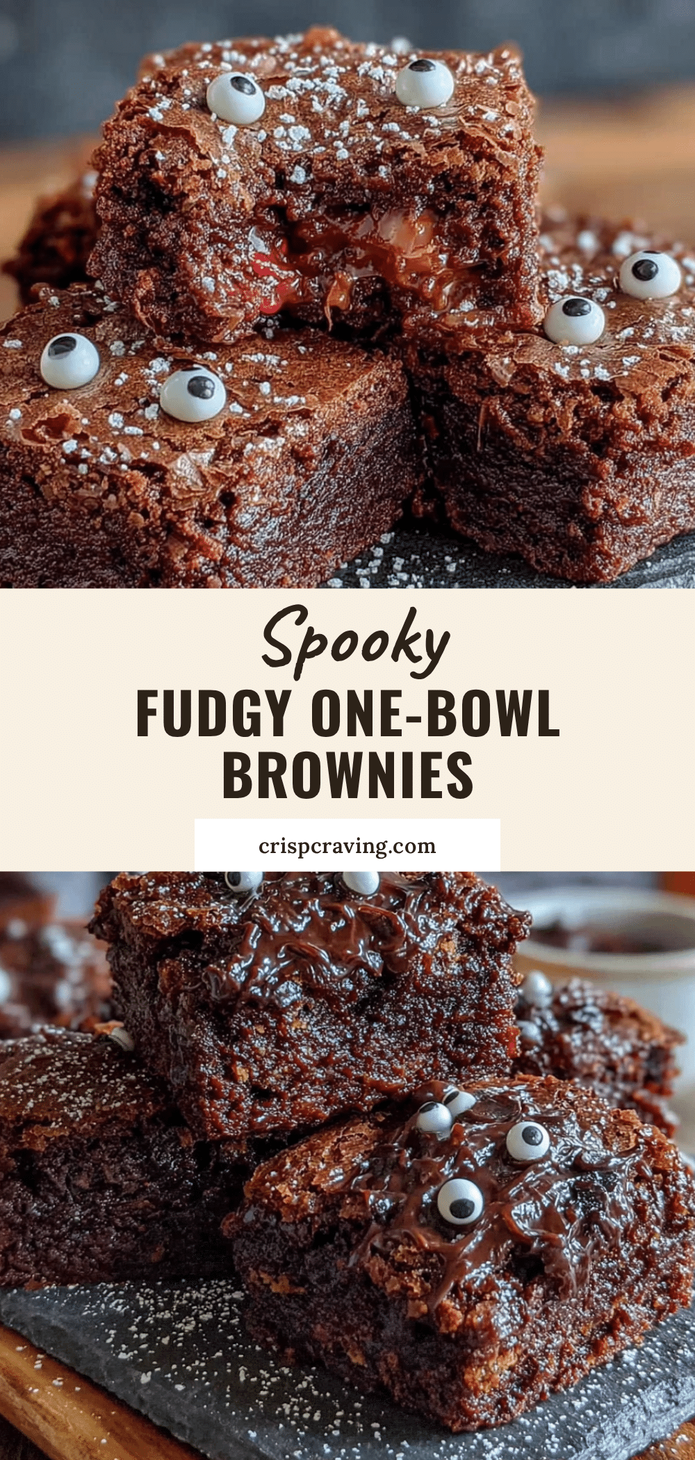 Halloween brownies with candy eyes recipe