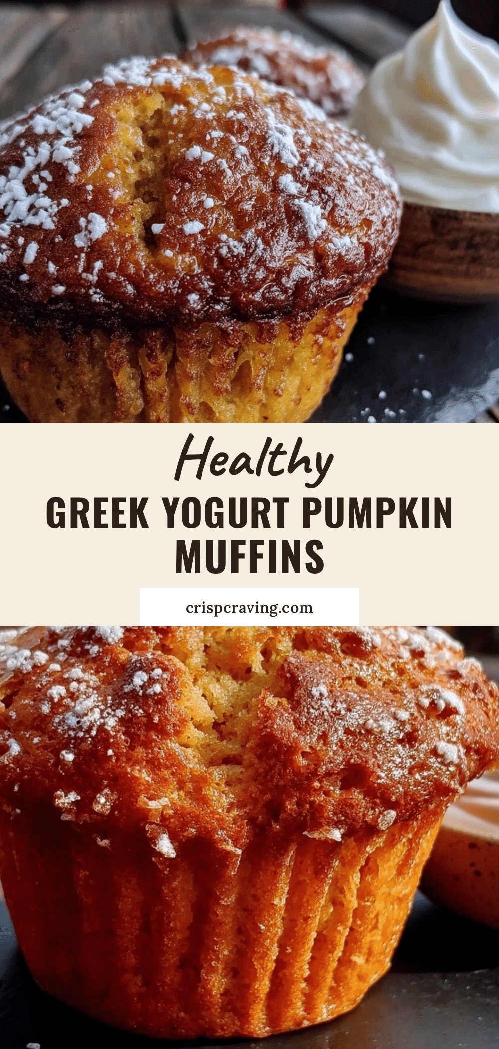 healthy Greek yogurt pumpkin muffins recipe