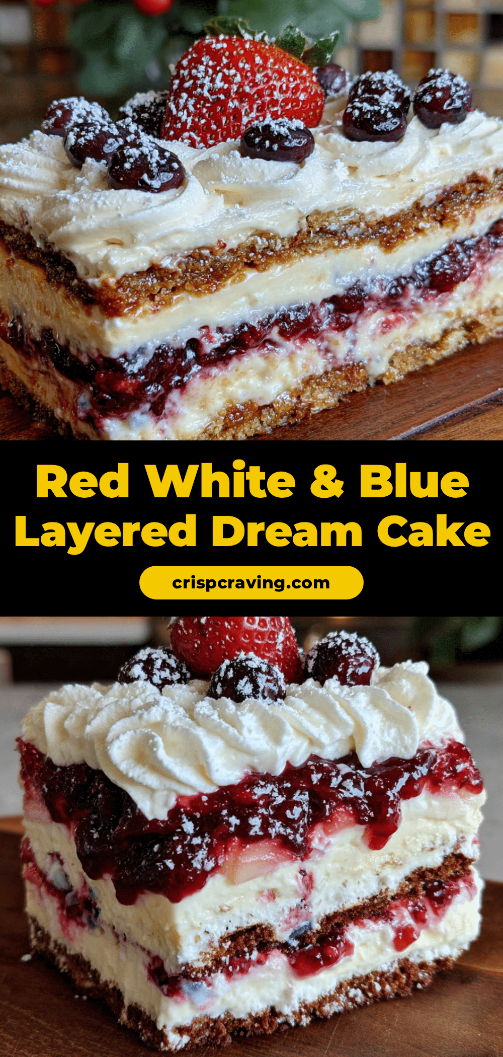 red white and blue icebox cake recipe