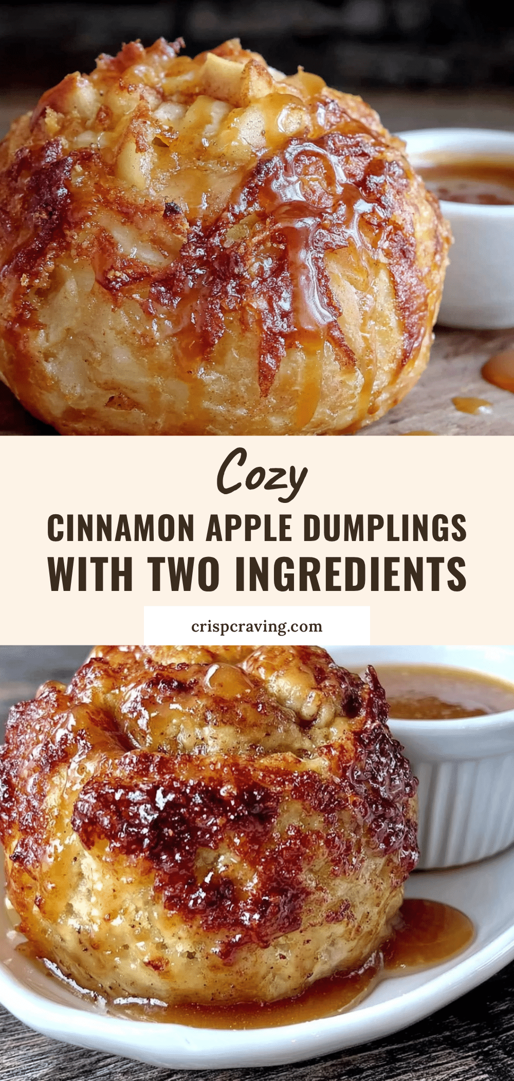 2-ingredient cinnamon apple dumplings recipe