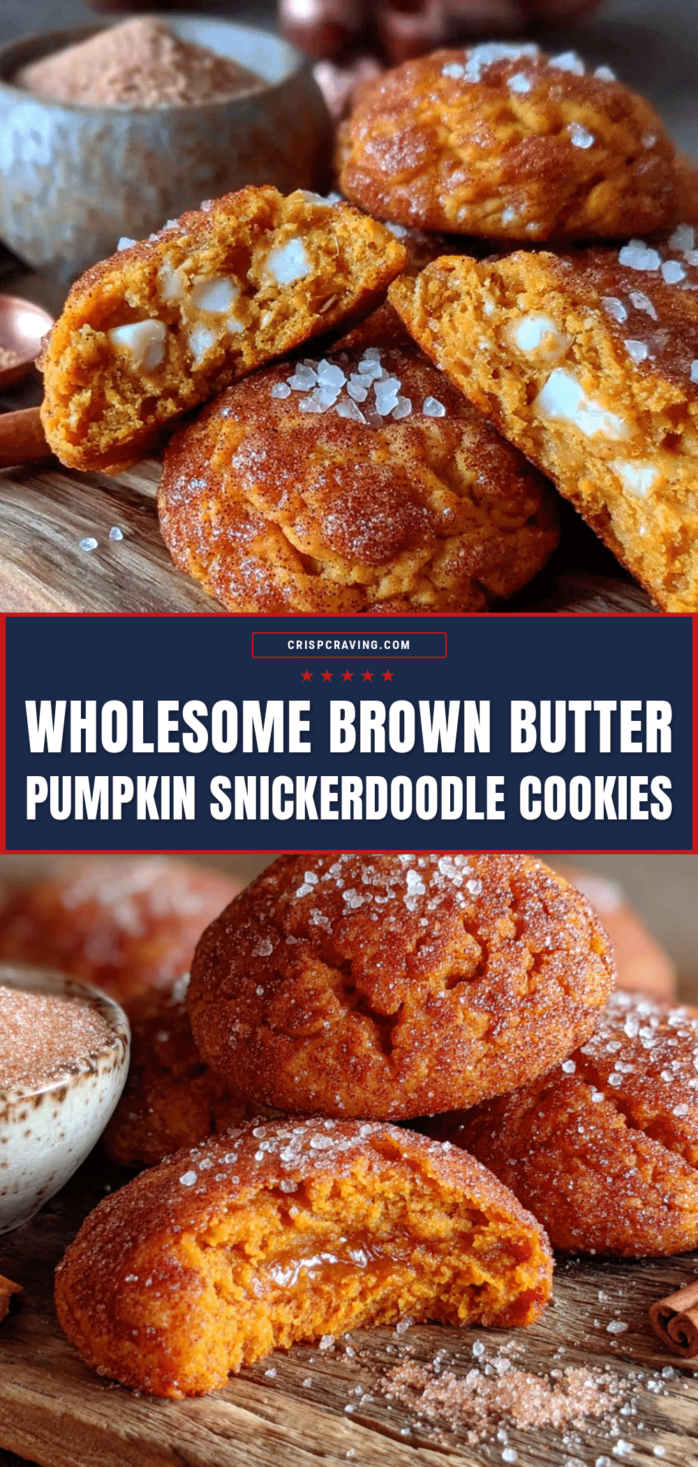 brown butter pumpkin snickerdoodle cookies recipe