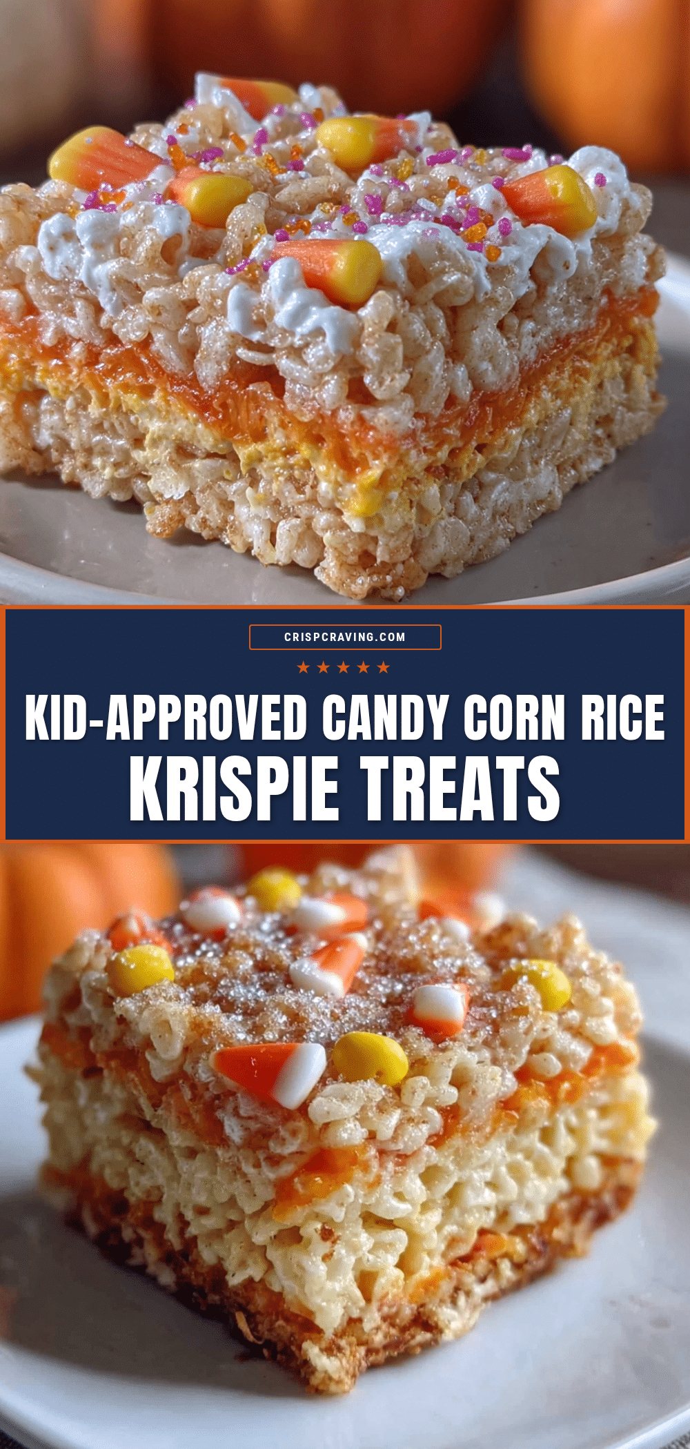candy corn rice krispie treats recipe