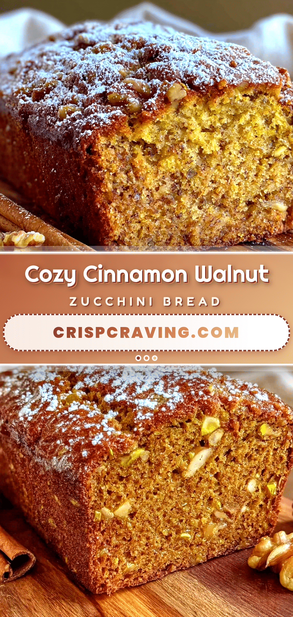 cinnamon walnut zucchini bread recipe