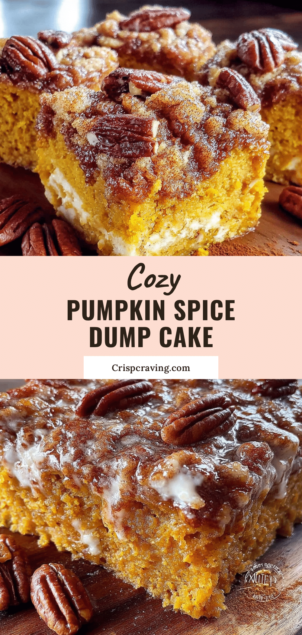 cozy pumpkin dump cake with pecans recipe