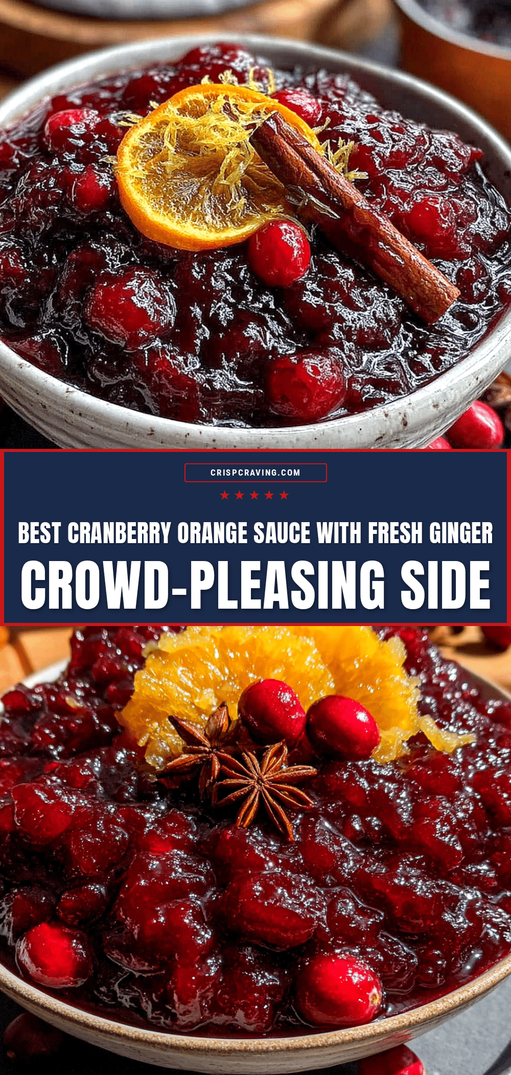 cranberry orange sauce with fresh ginger recipe