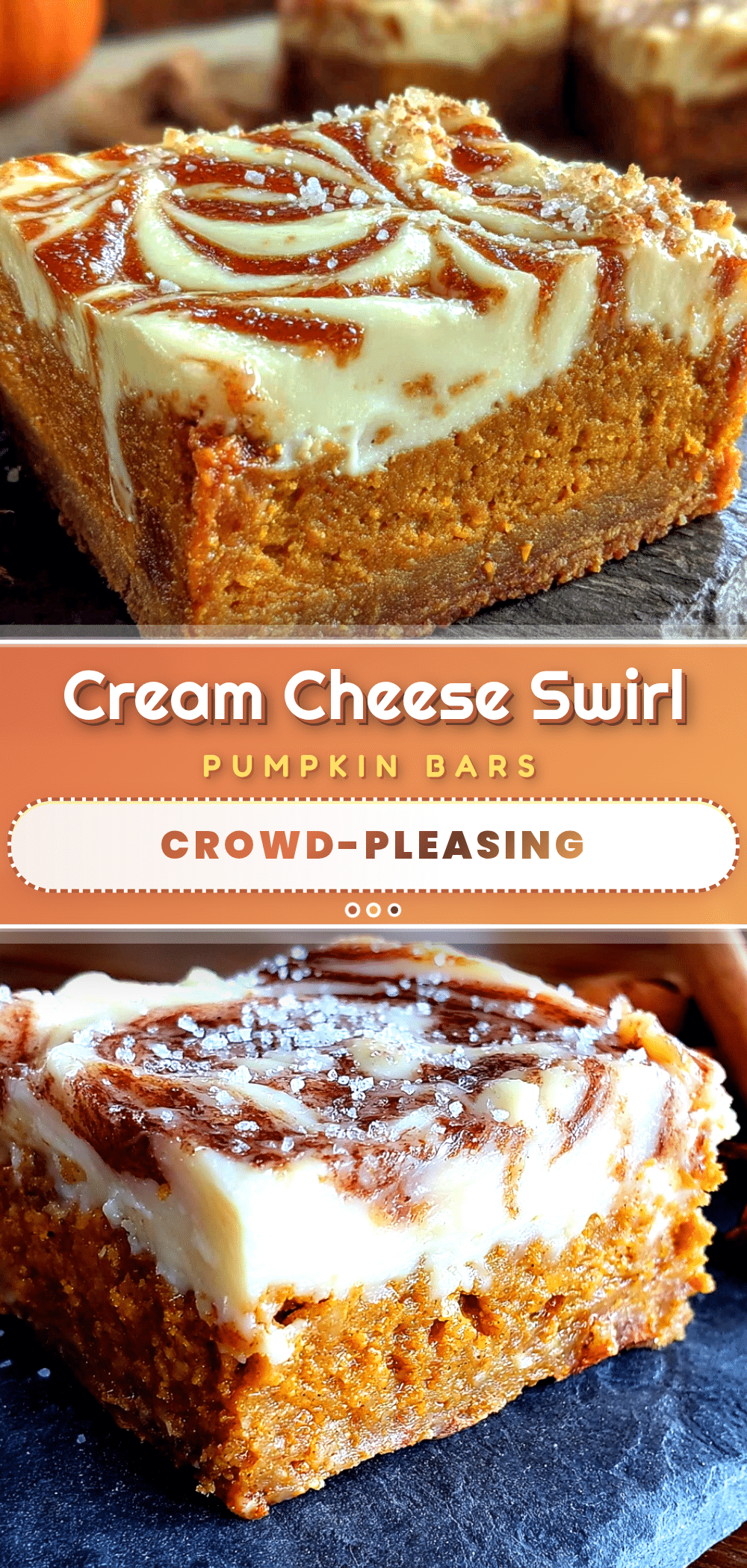 cream cheese swirl pumpkin bars recipe