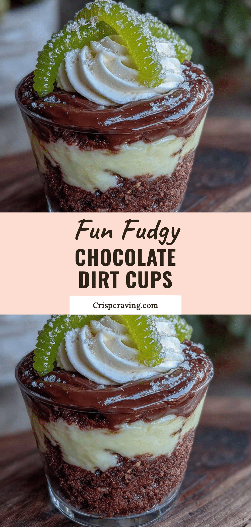 Creamy Chocolate Pudding Dirt Cups recipe
