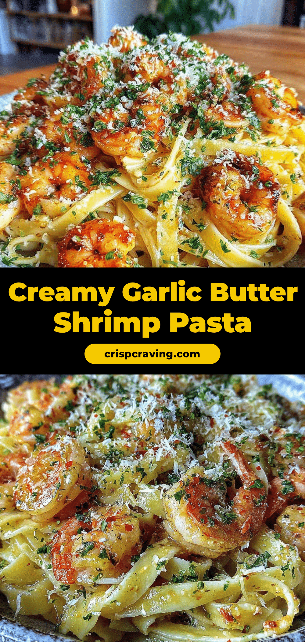 creamy garlic butter shrimp pasta recipe