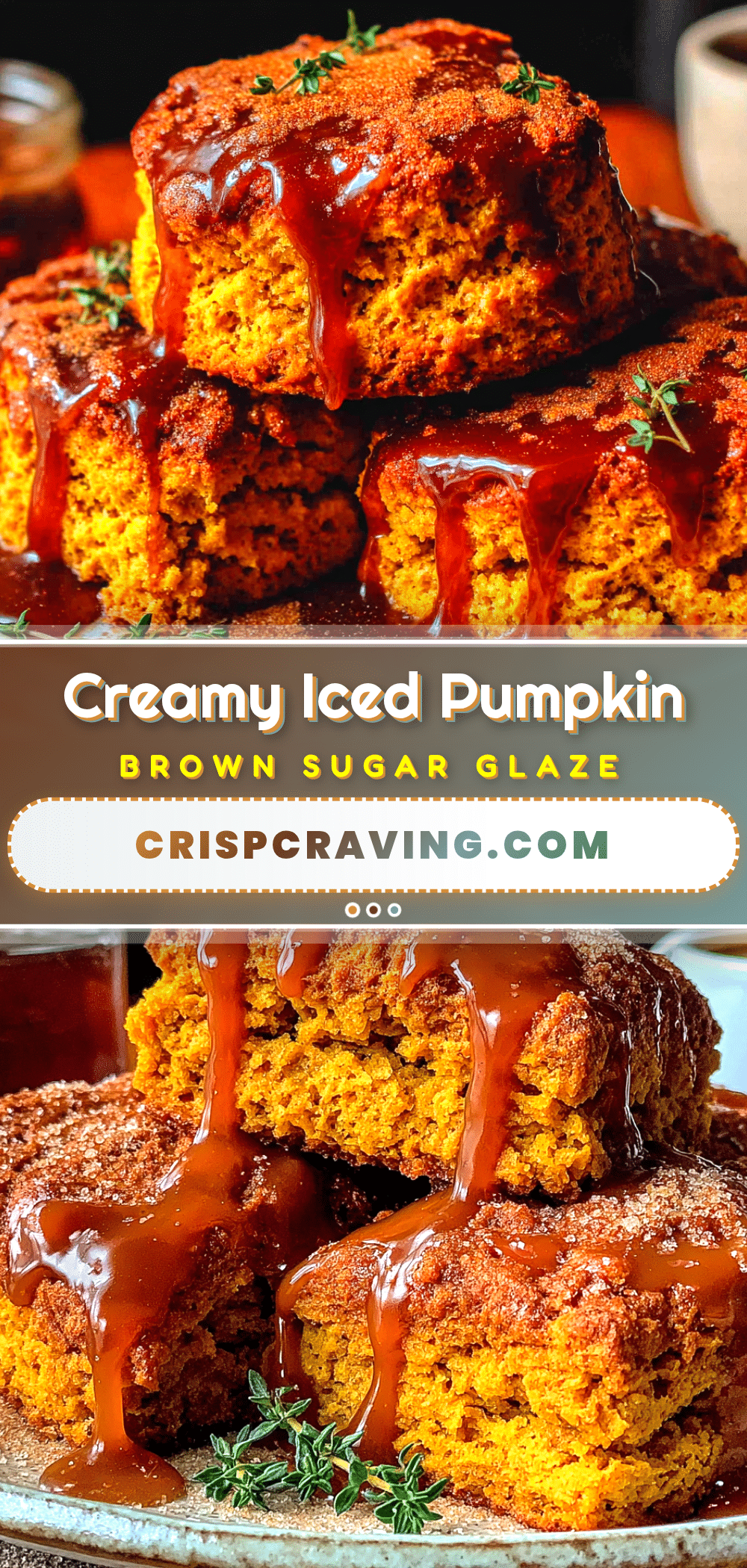 creamy iced pumpkin scones recipe