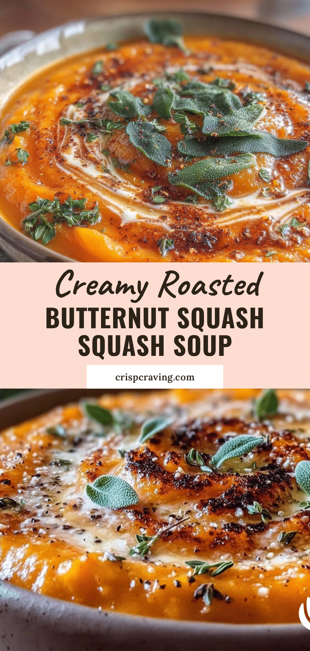 creamy roasted butternut squash soup with sage recipe