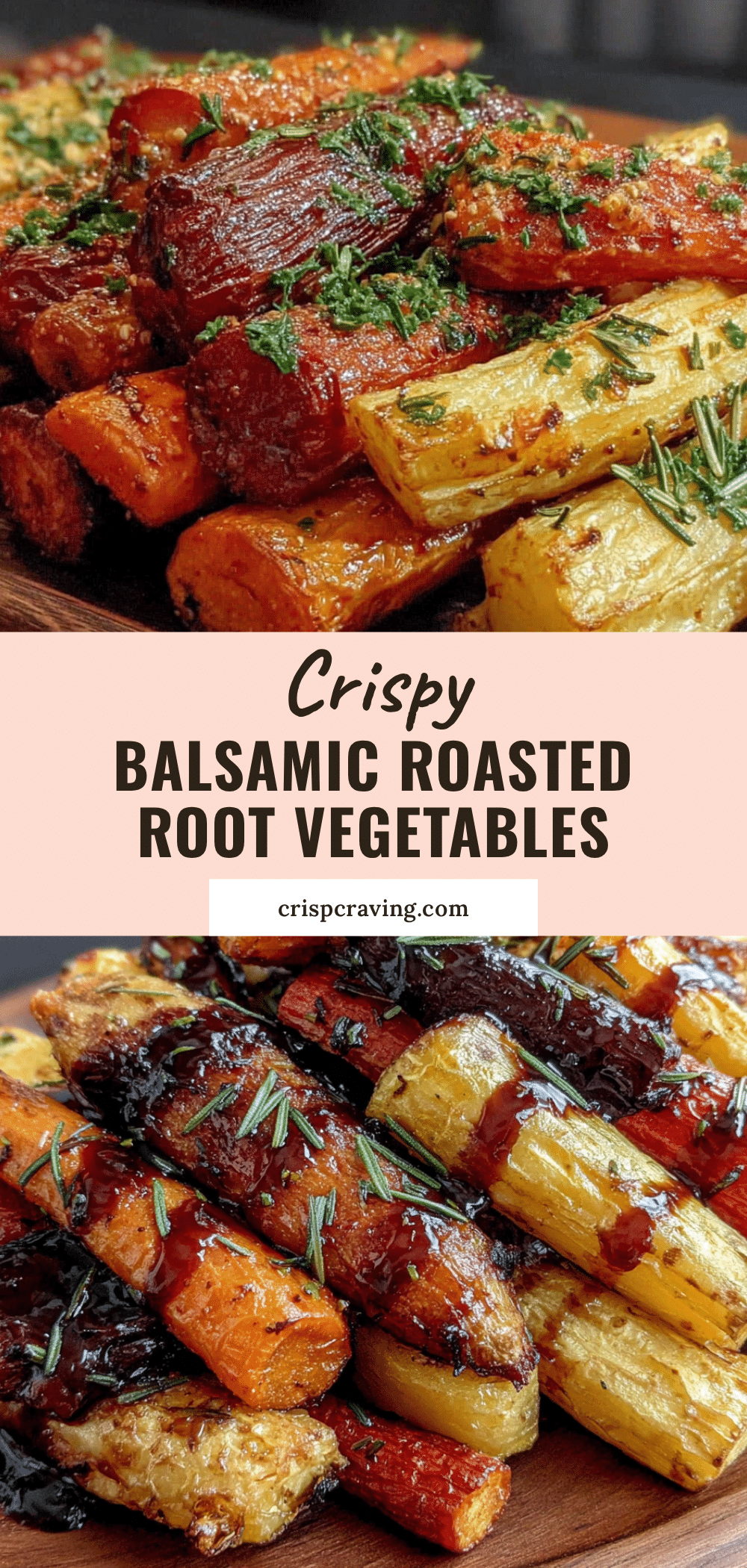 crispy balsamic roasted root vegetables recipe
