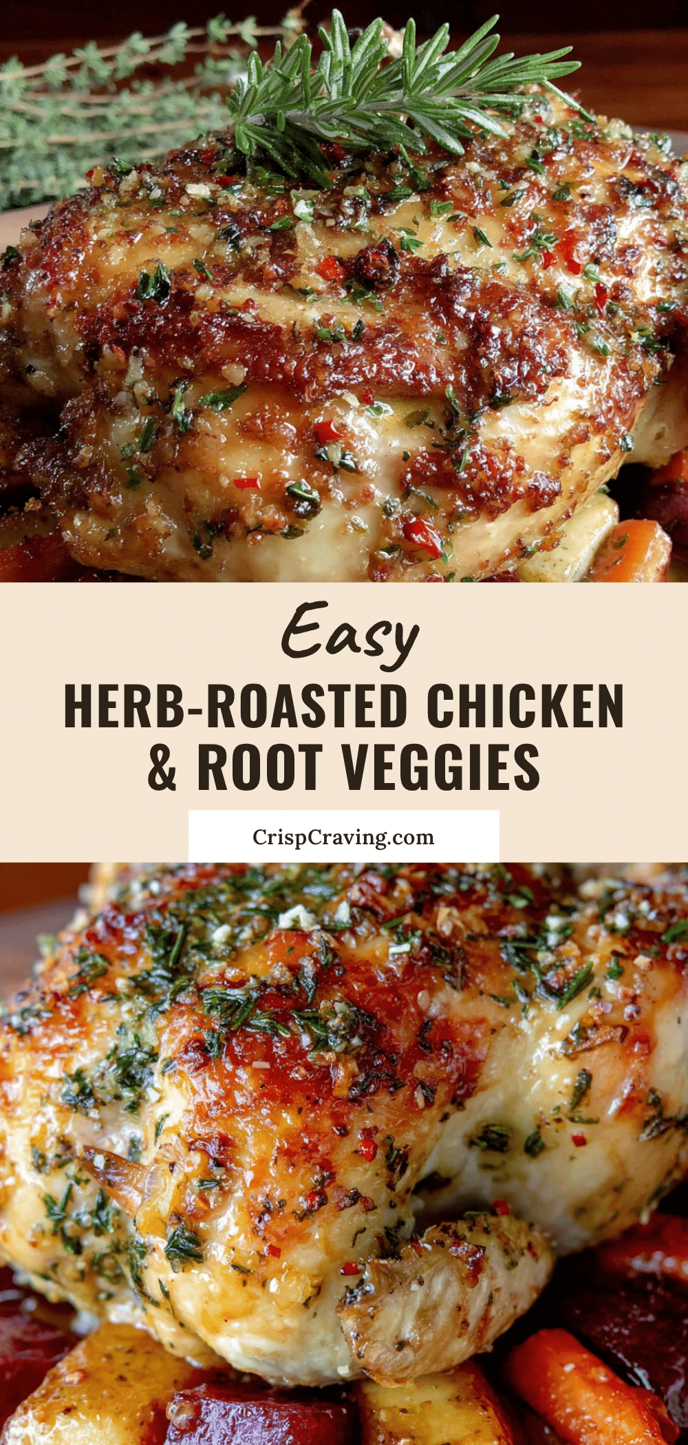 crispy herb-roasted chicken recipe