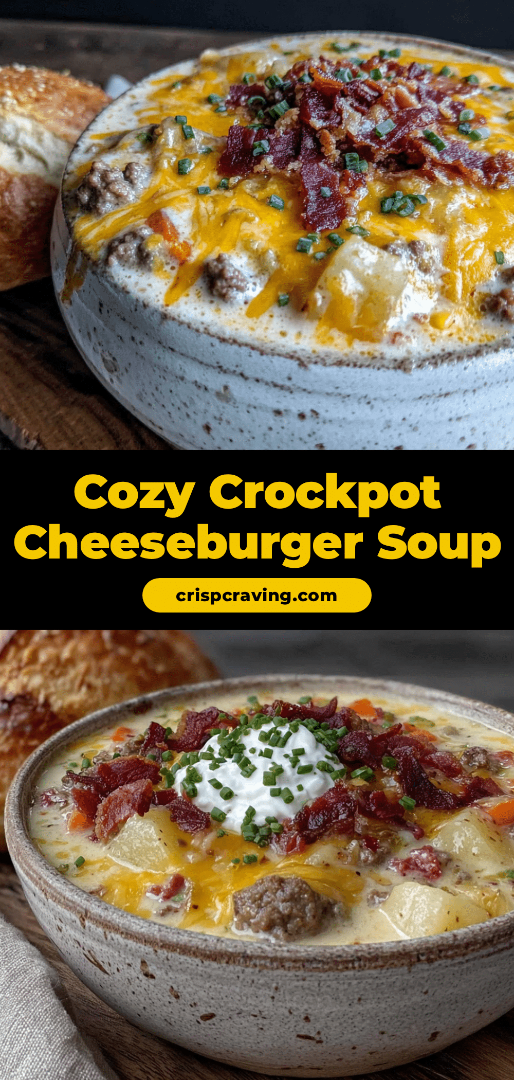 crockpot cheeseburger soup recipe