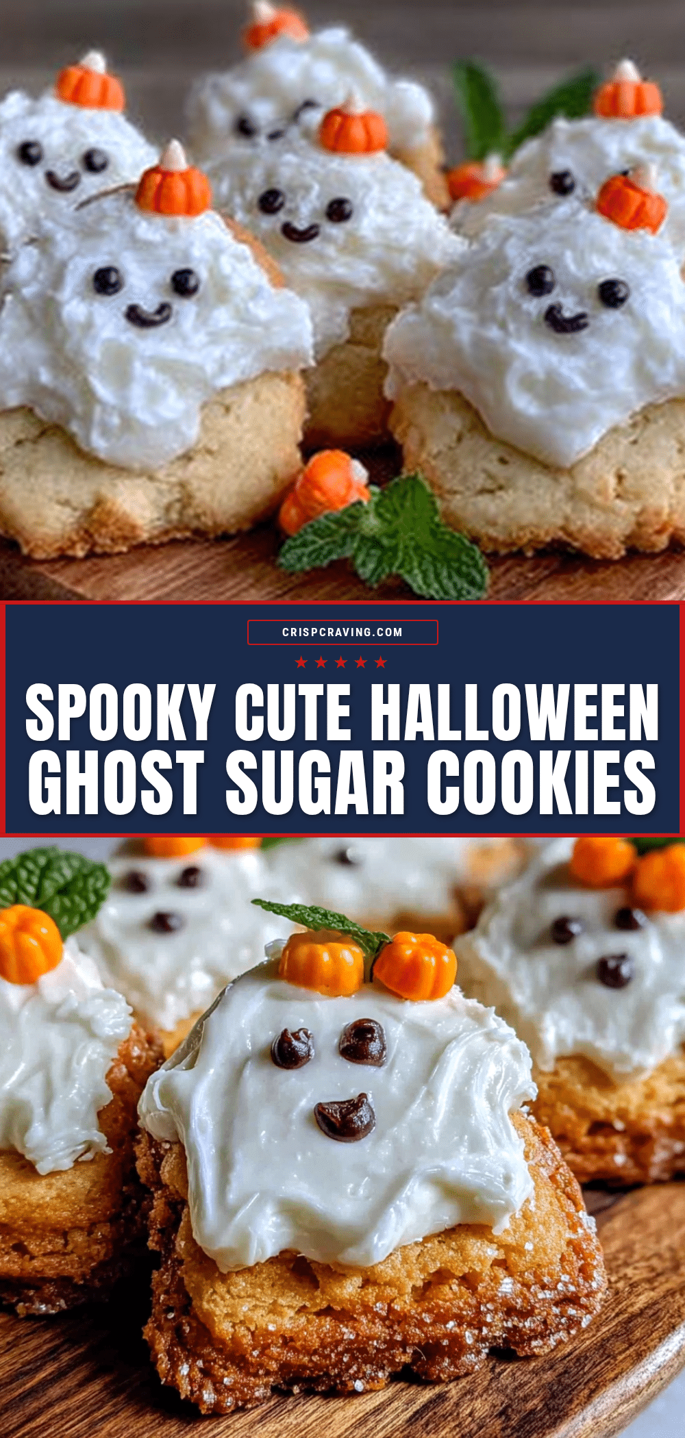 Halloween Ghost Sugar Cookies recipe
