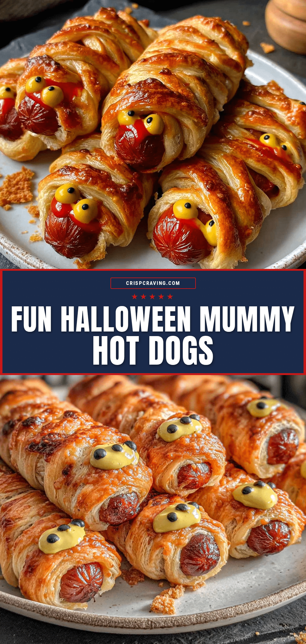 Halloween Mummy Hot Dogs recipe