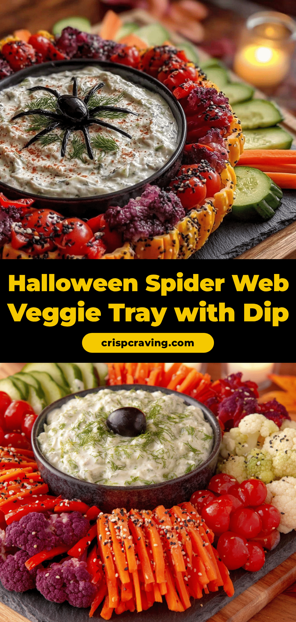 halloween spider web veggie tray recipe