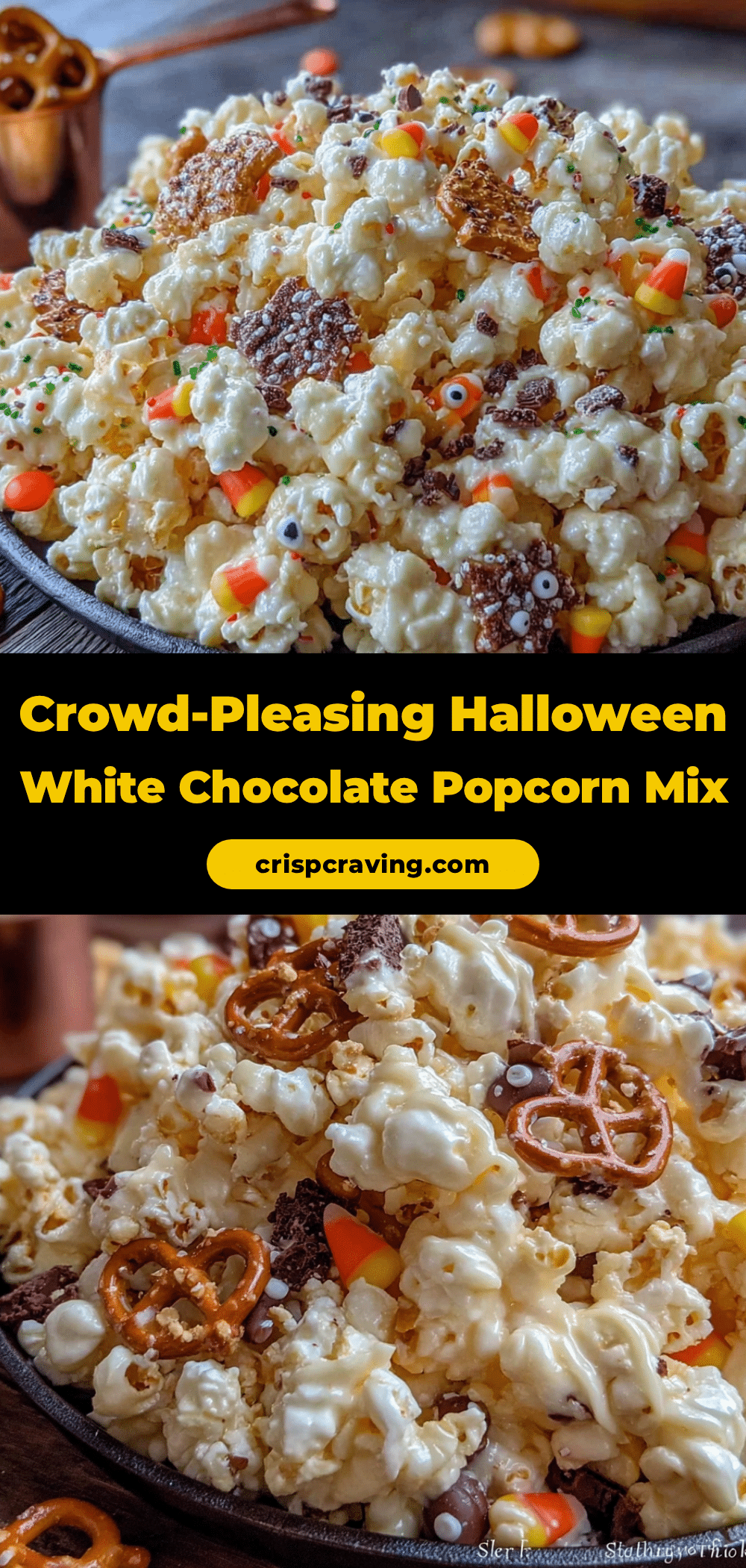 halloween white chocolate popcorn mix recipe