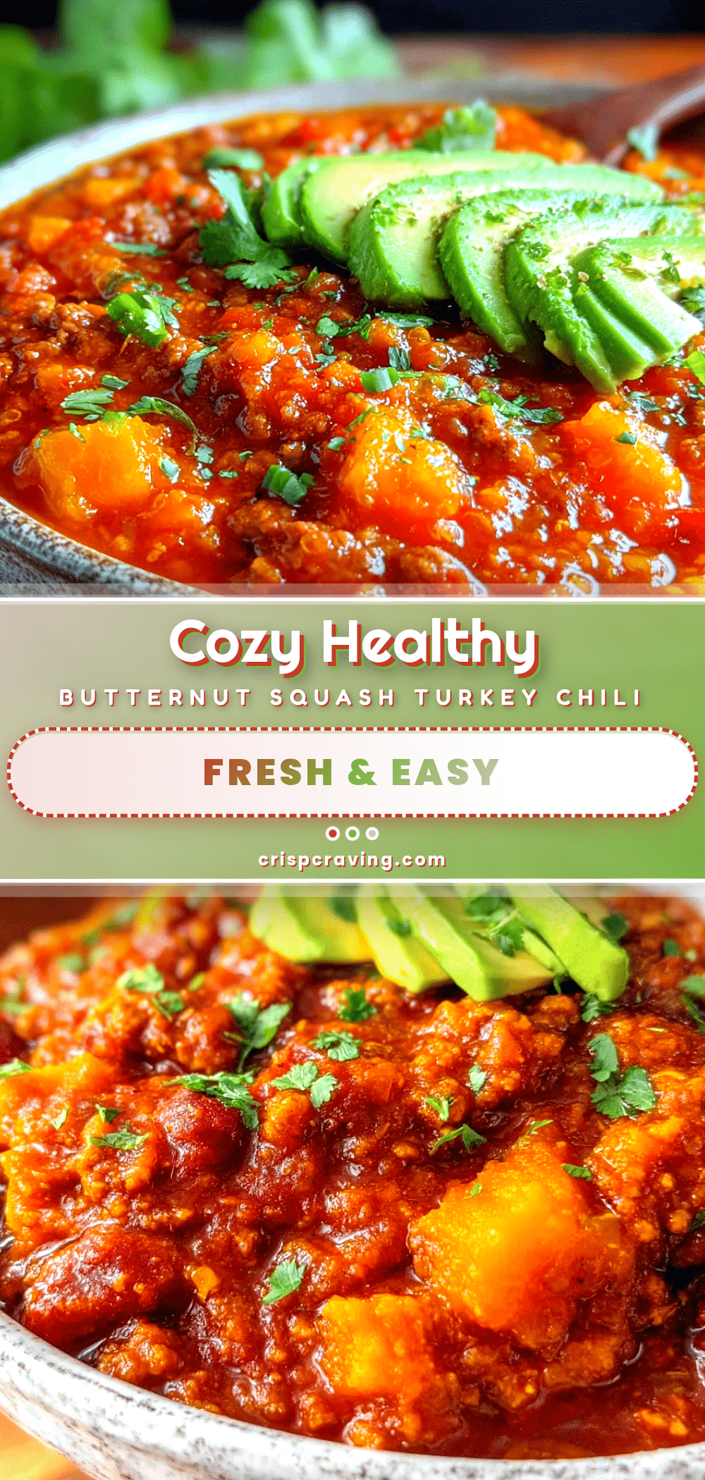healthy butternut squash and turkey chili recipe