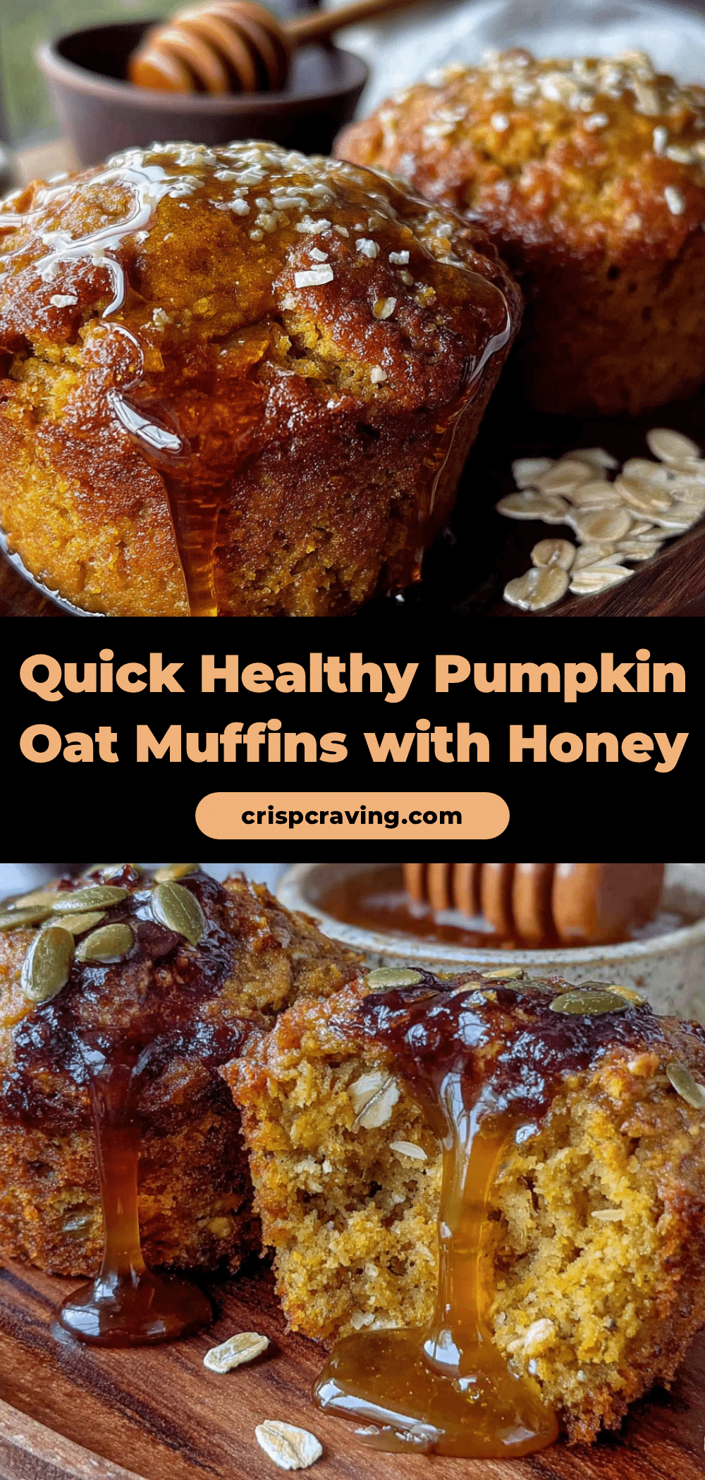 healthy pumpkin oat muffins with honey recipe