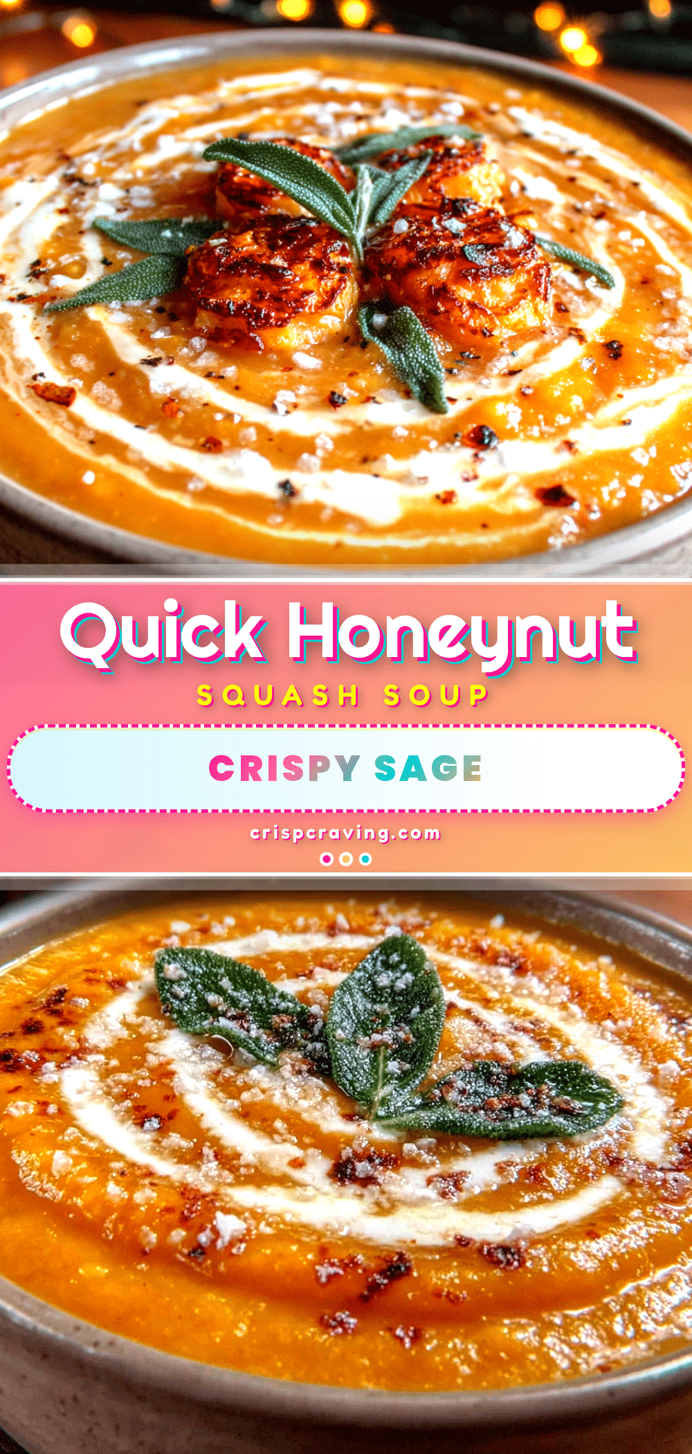 honeynut squash soup with crispy sage recipe