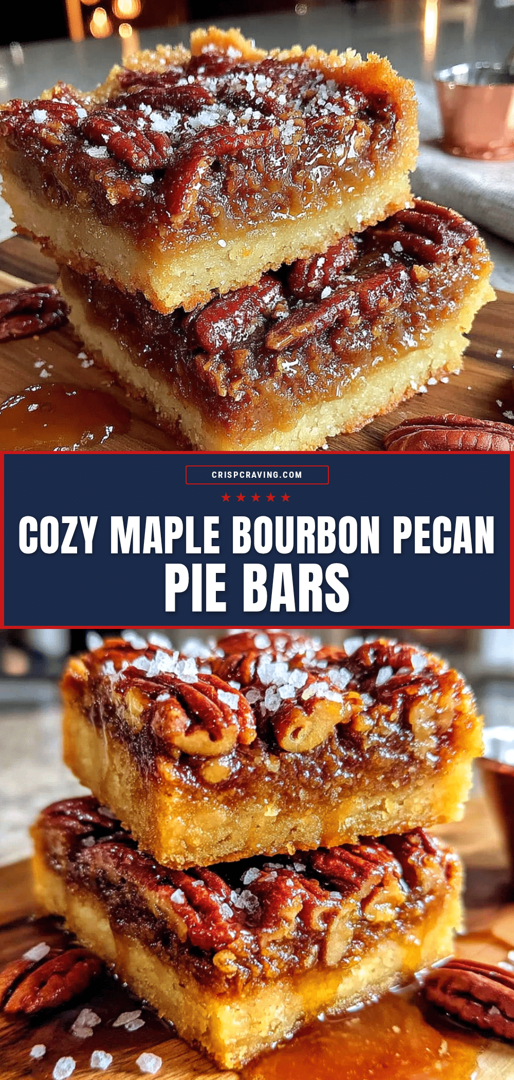 maple bourbon pecan pie bars recipe