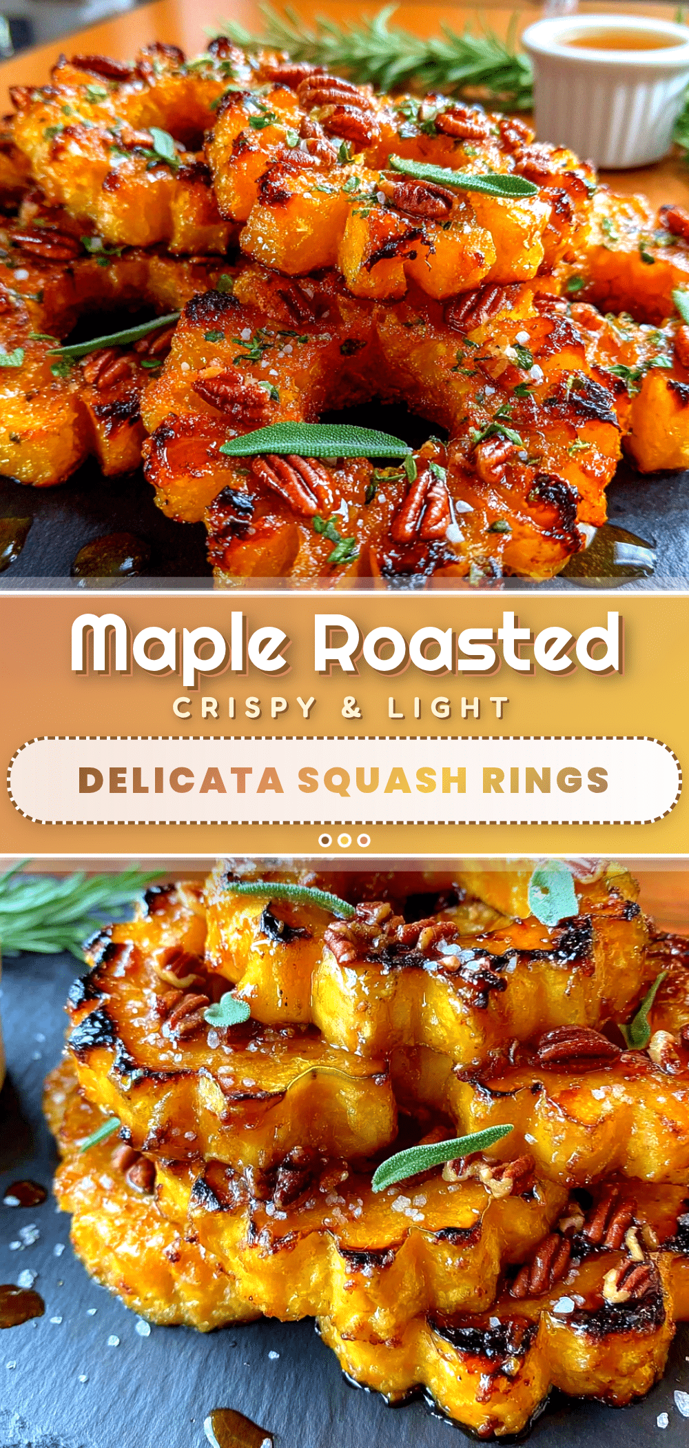 maple roasted delicata squash rings recipe