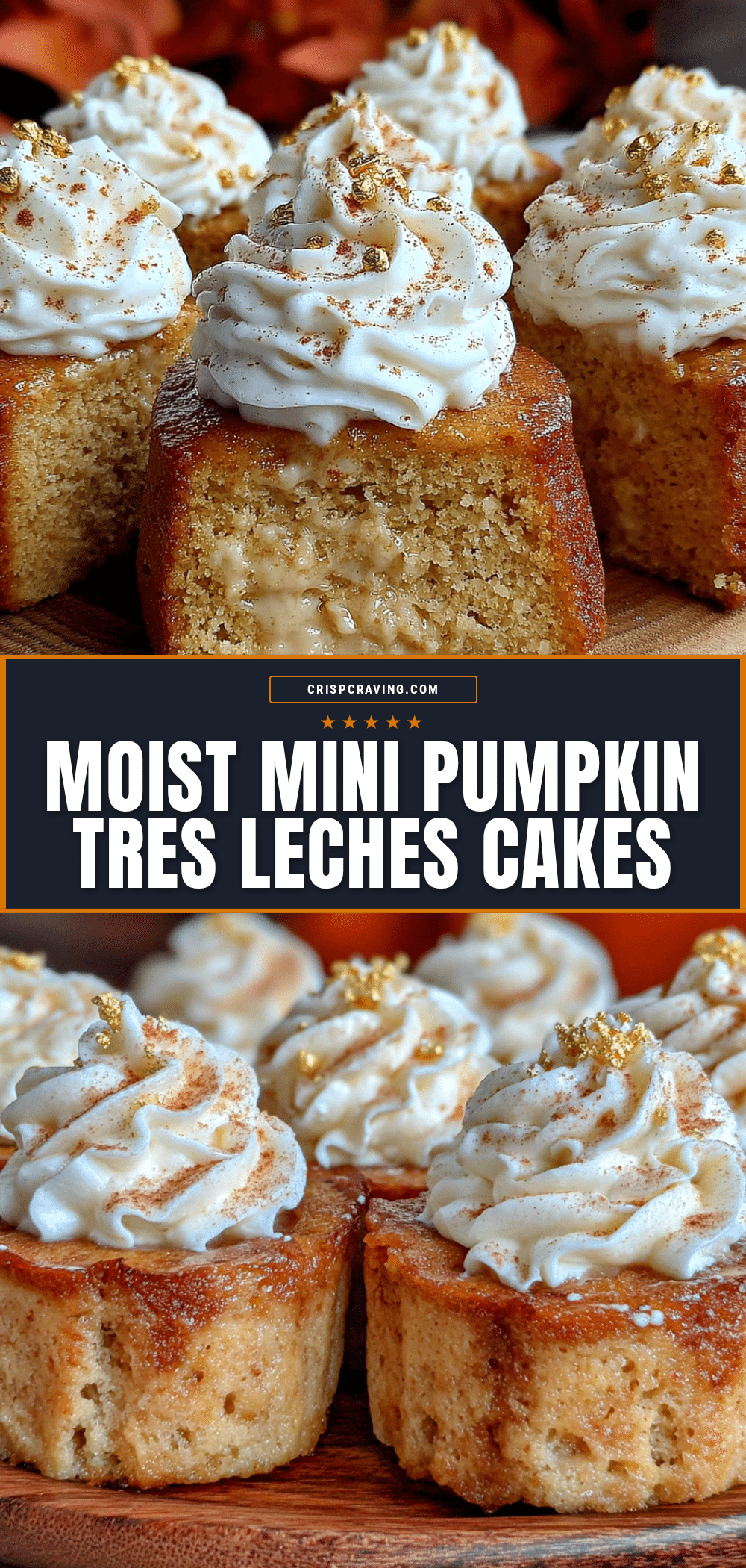 mini pumpkin tres leches cakes recipe