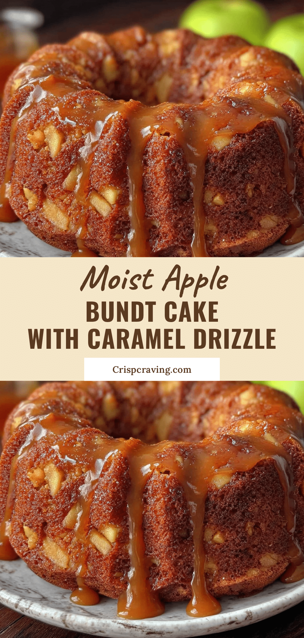 Moist Apple Dapple Bundt Cake with Caramel recipe