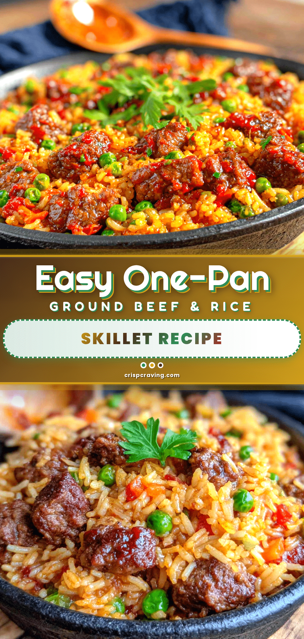 one-pan ground beef and rice skillet recipe