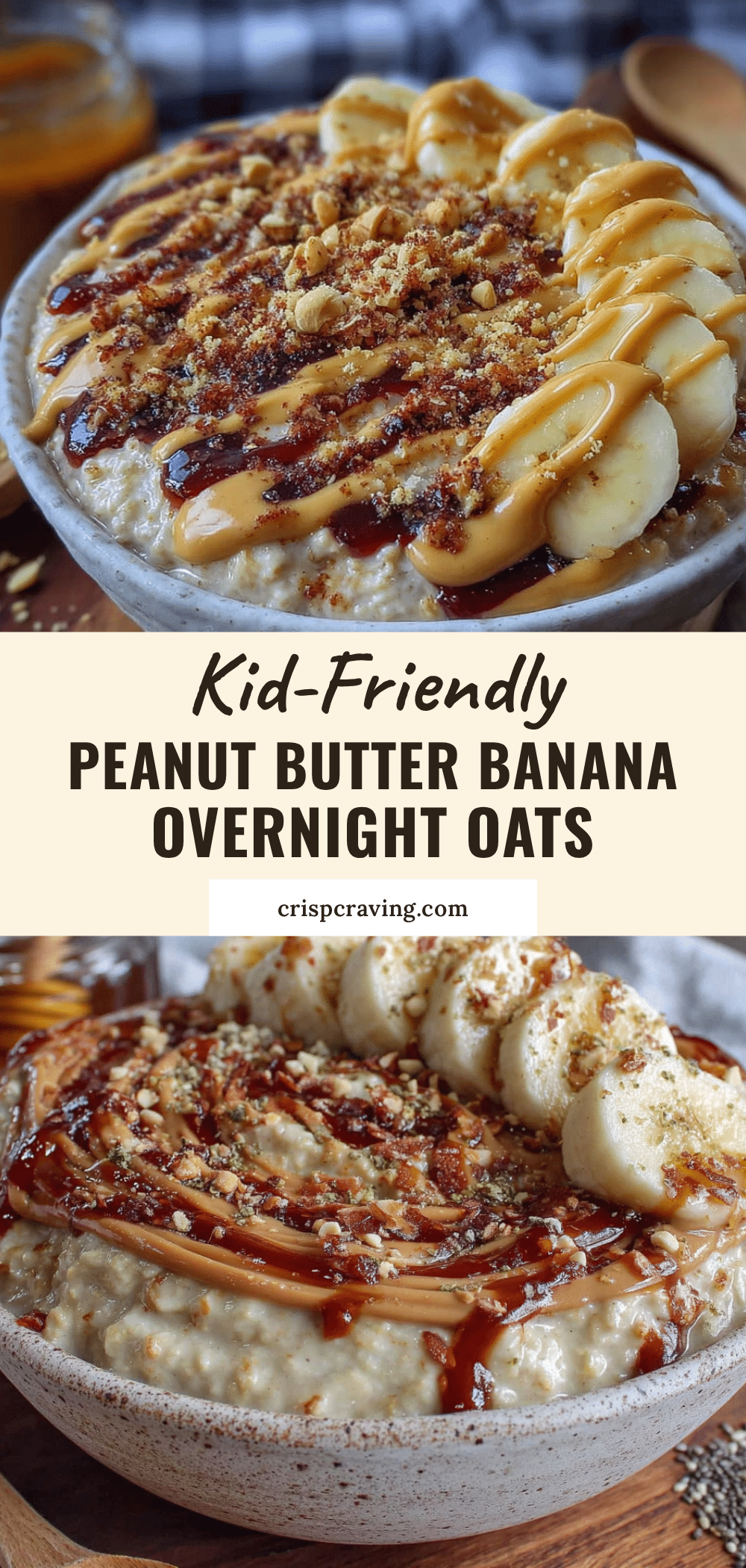 peanut butter banana overnight oats recipe
