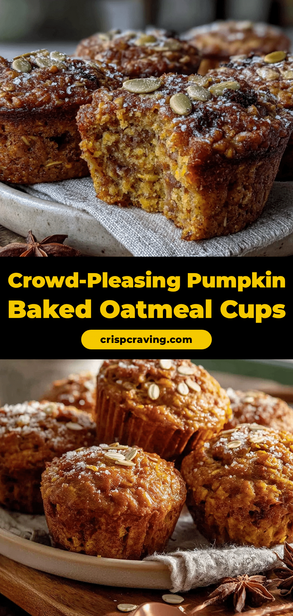 Pumpkin baked oatmeal cups recipe