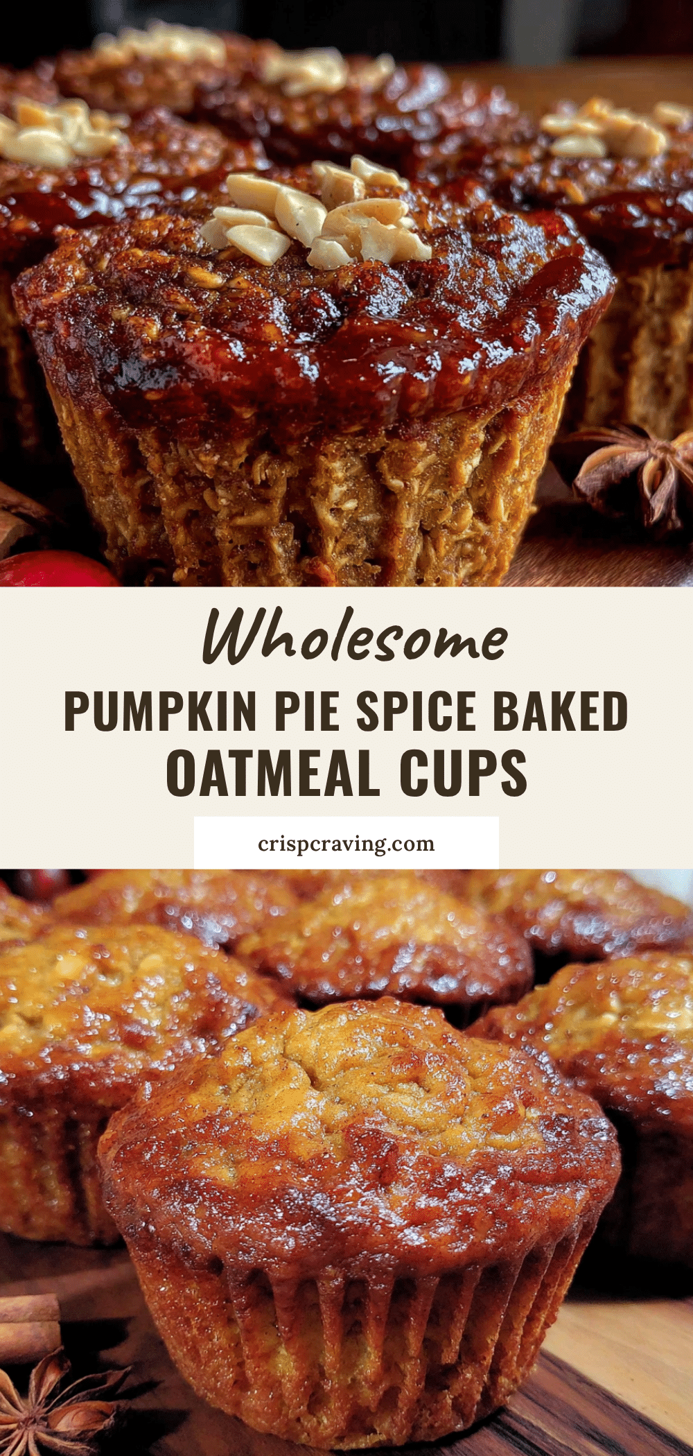 pumpkin pie spice baked oatmeal cups recipe
