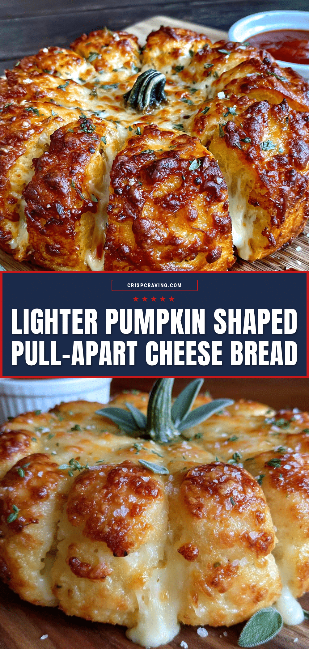 pumpkin pull-apart cheese bread recipe