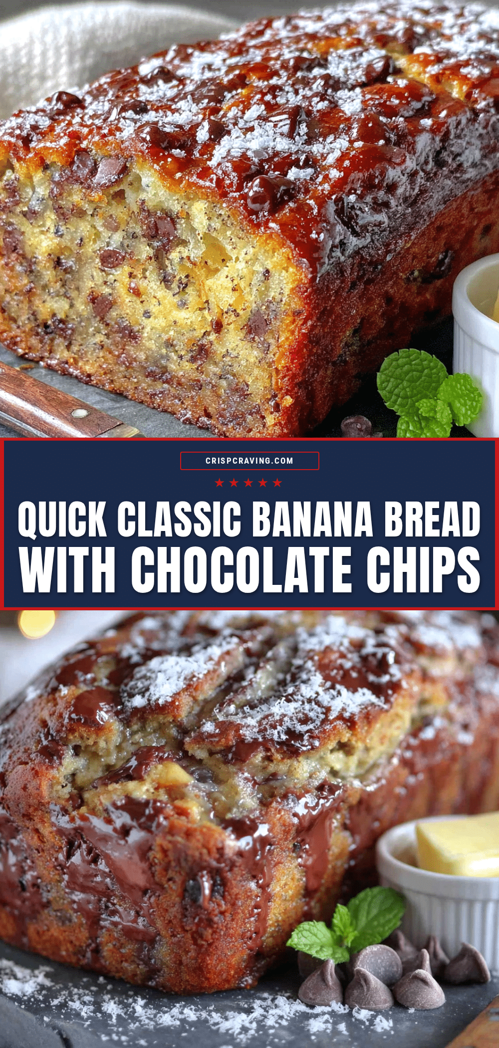 quick classic banana bread with chocolate chips recipe