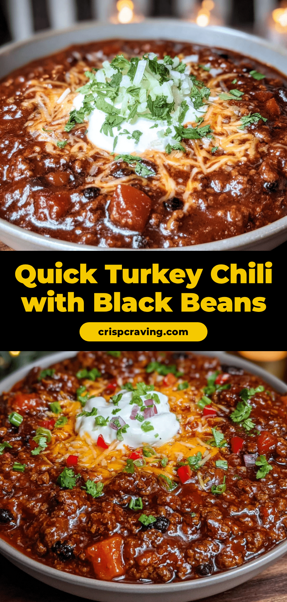 quick turkey chili with black beans recipe