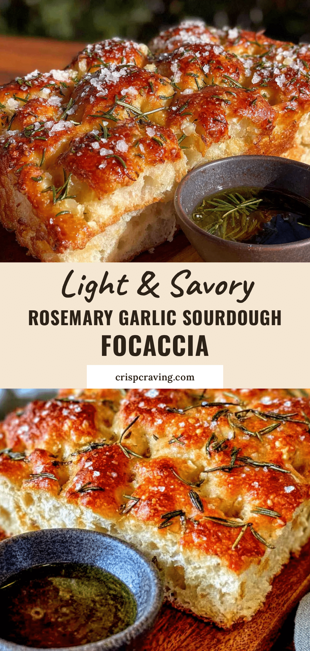rosemary garlic sourdough focaccia recipe
