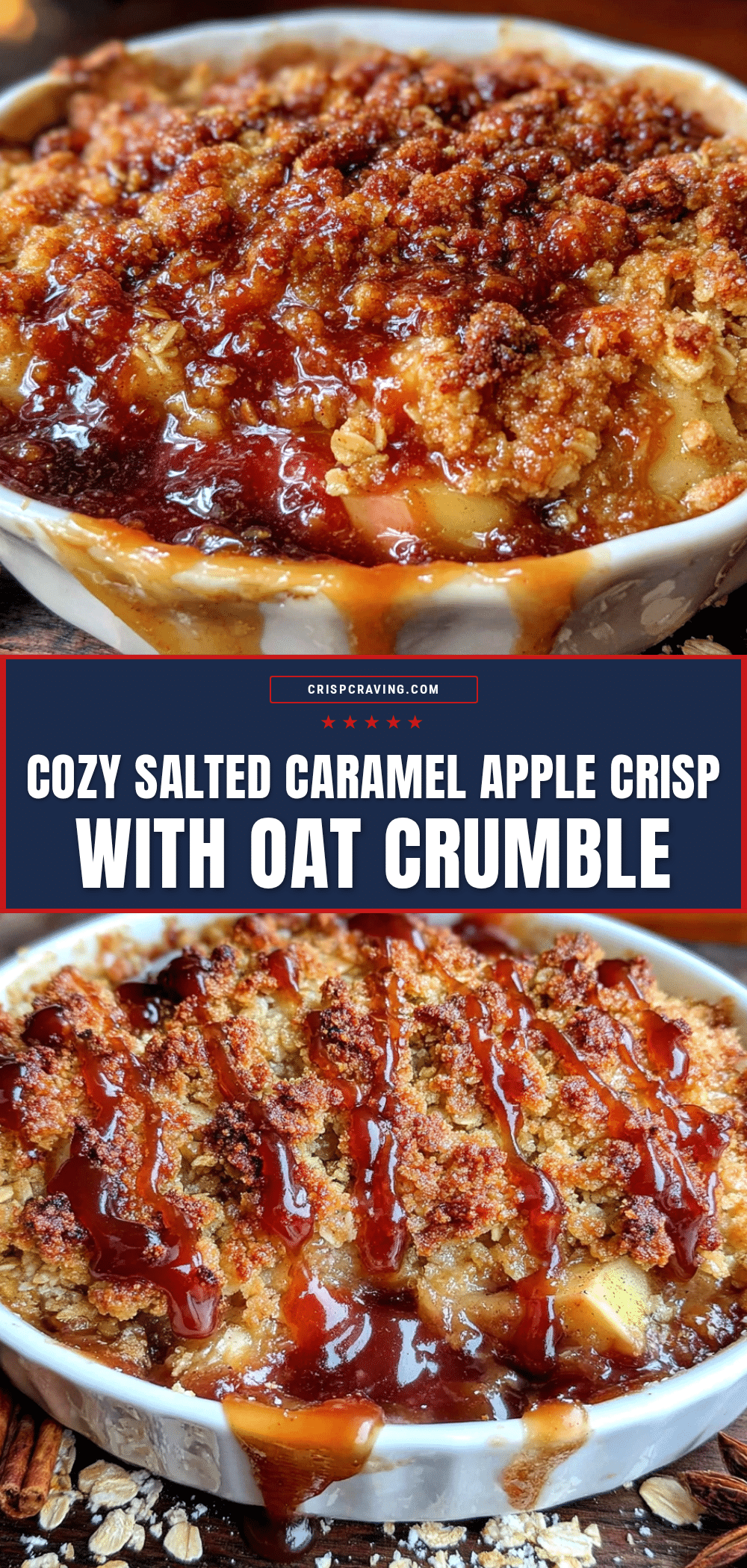 Salted Caramel Apple Crisp recipe