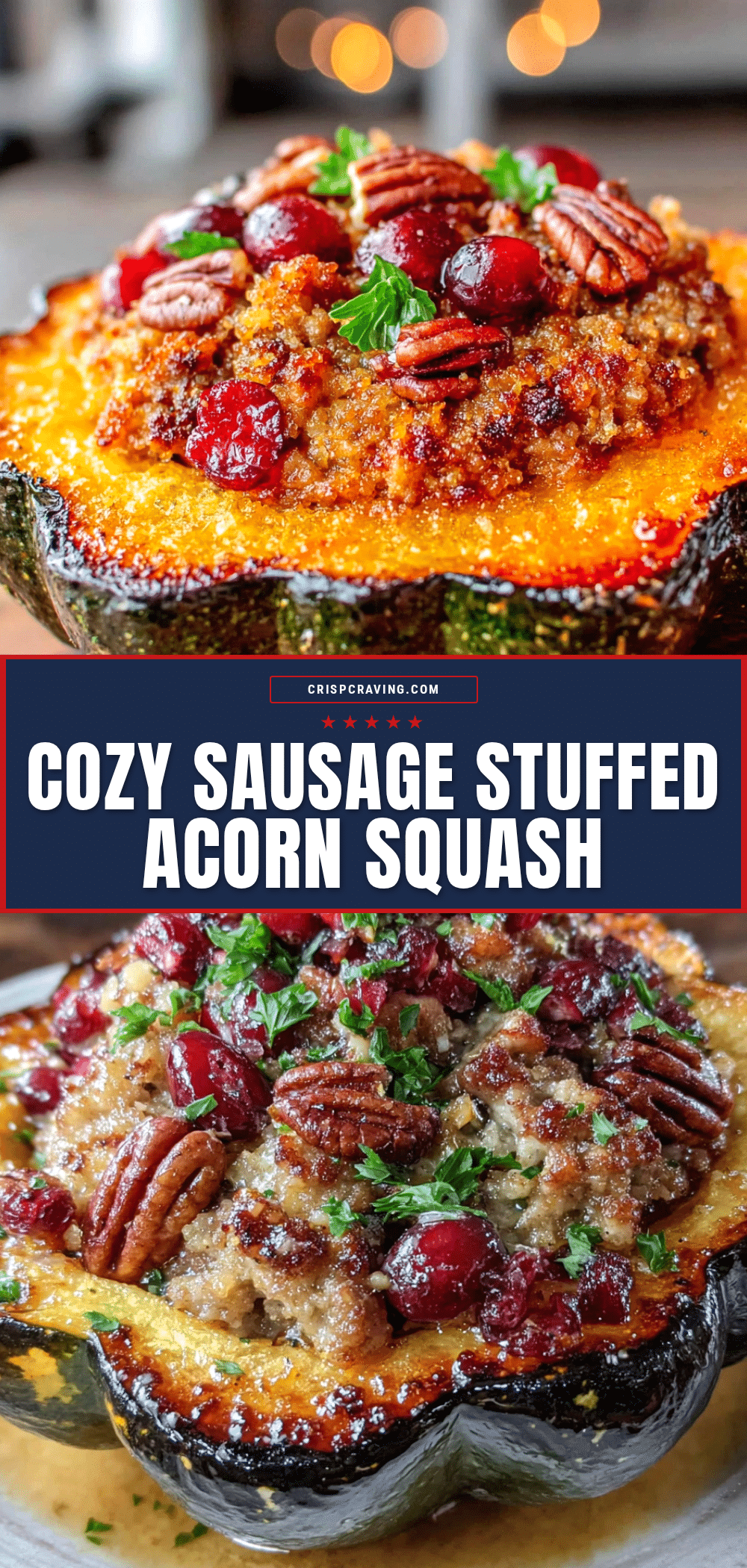 Sausage Stuffed Acorn Squash recipe
