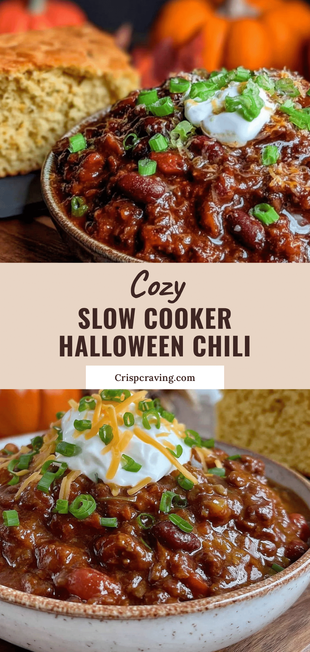 slow cooker halloween potluck chili recipe