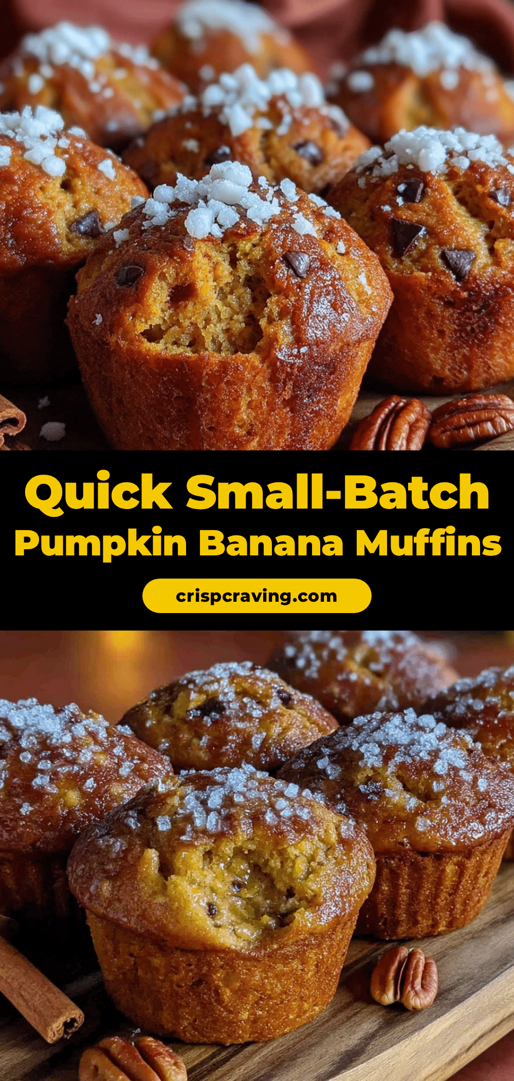 small-batch pumpkin banana muffins recipe