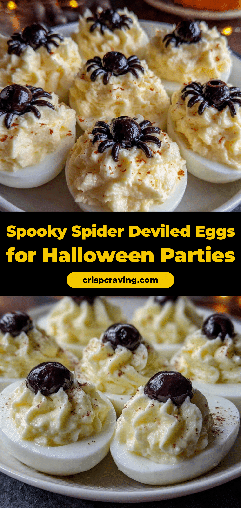 spider deviled eggs recipe